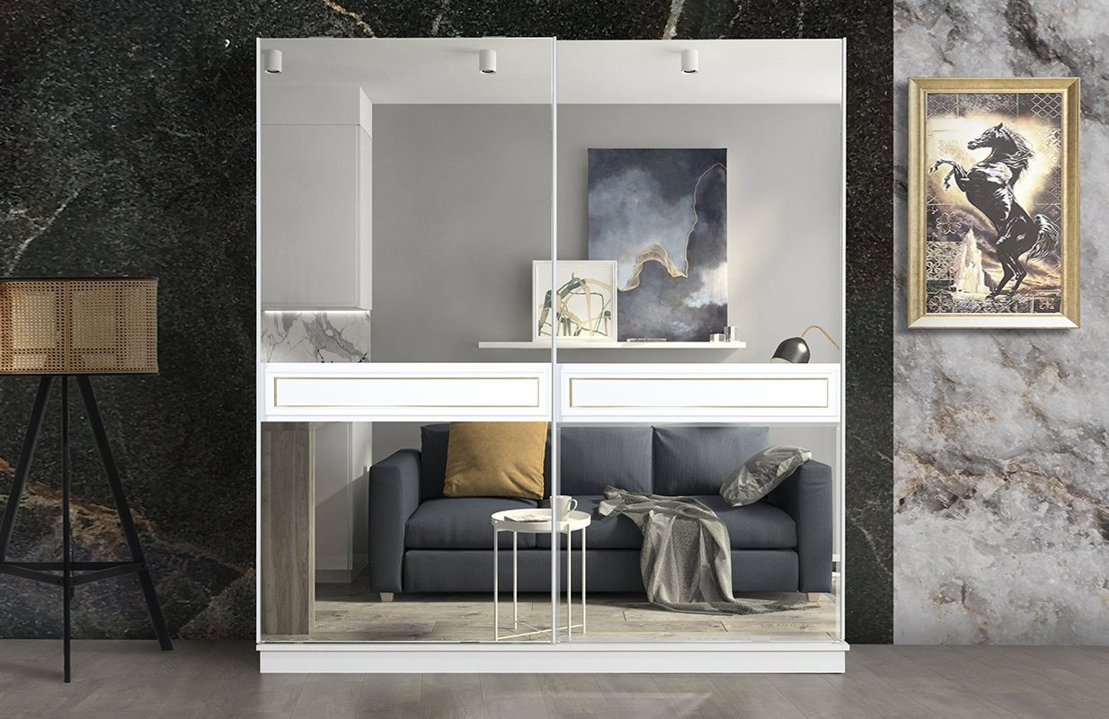 Шкаф-купе DOMA Шкаф-купе Geoqio kossa 8451, 200x214х61.5 см, белый купить,NaN