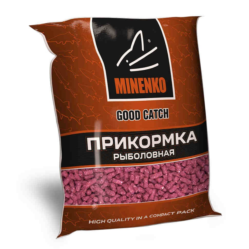 Прикормка Minenko Good Catch Клубника 5 мм 700 гр купить,NaN