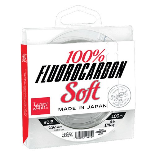 Рыболовная леска Lucky John Fluorocarbon Soft 0,283 мм 100 м прозрачная купить,NaN