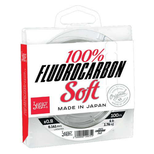 Рыболовная леска Lucky John Fluorocarbon Soft 0,283 мм 100 м прозрачная купить,NaN
