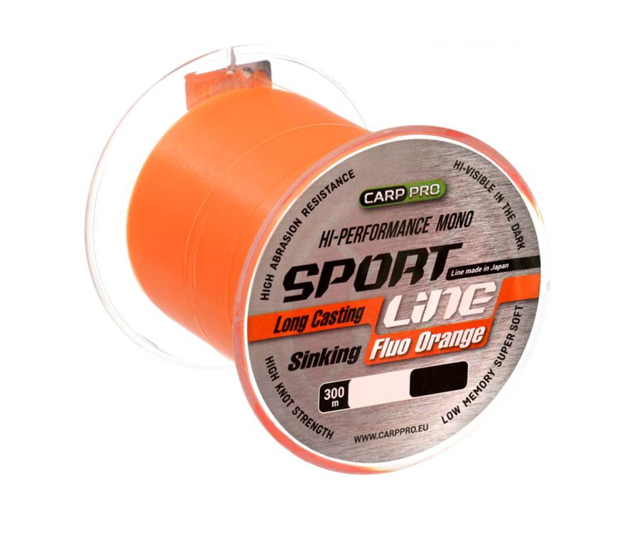 Рыболовная леска Carp Pro Sport Line Fluo 0,235 мм 300 м оранжевая купить,NaN
