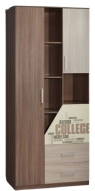 Распашной шкаф DOMA COLLLLEGEEE 456132562, 95x220.5х57.4 см, коричневый купить,NaN