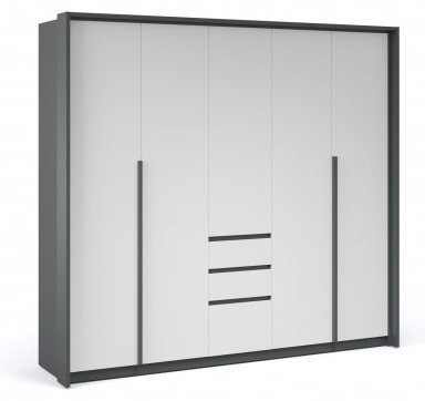 Распашной шкаф IMPERIAL Мишель, 226x210х60.5 см, черный, белый купить,NaN