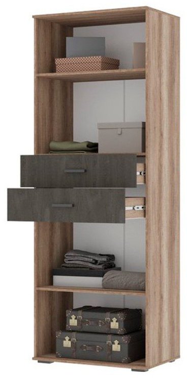 Распашной шкаф DOMA Распашной шкаф SOLO-LOFT 3 84651, 80x220х50 см, светло-коричневый, серый купить,NaN