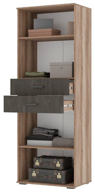 Распашной шкаф DOMA Распашной шкаф SOLO-LOFT 3 84651, 80x220х50 см, светло-коричневый, серый купить,NaN