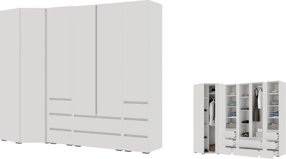 Шкаф угловой DOMA Распашной шкаф угловой HEL-234/2, 234x210х46 см, белый купить,NaN