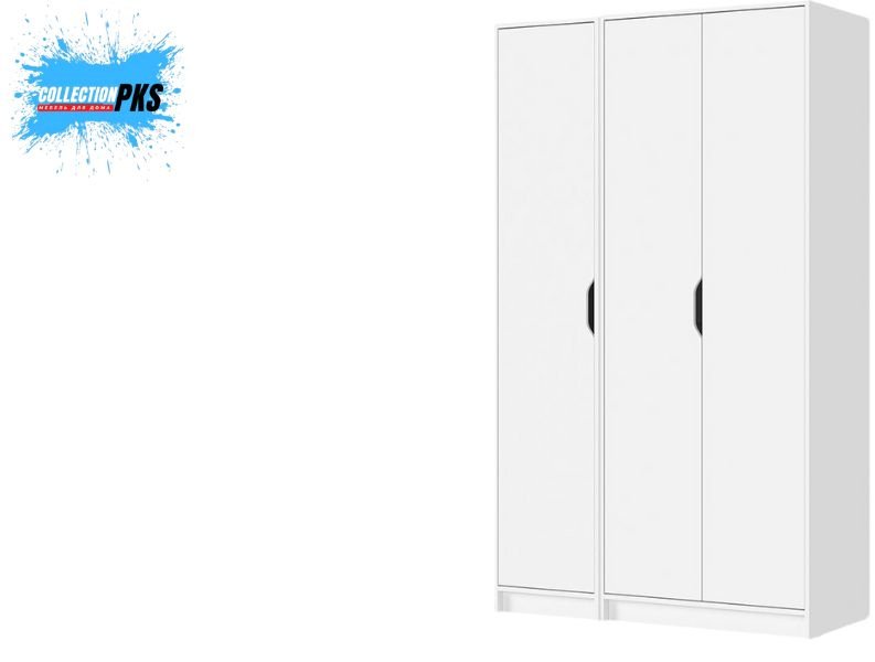Распашной шкаф DOMA Модульный 3Д R-121, 121x210х50 см, белый купить,NaN