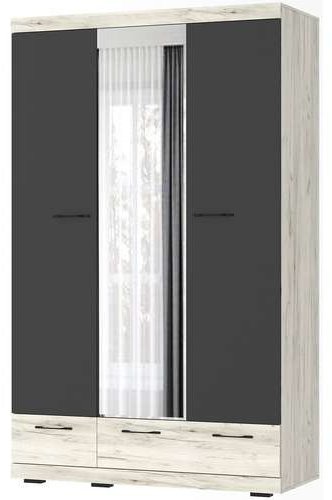 Распашной шкаф Памир Соната ШСЗ-1350, 135x220х57 см, серый, бежевый купить,NaN