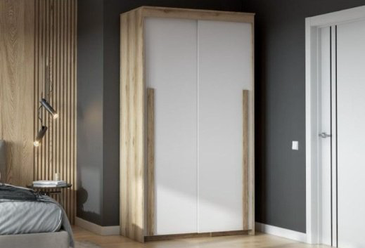 Распашной шкаф DOMA VANCUVER 5612332, 120x220х60 см, белый, бежевый купить,NaN