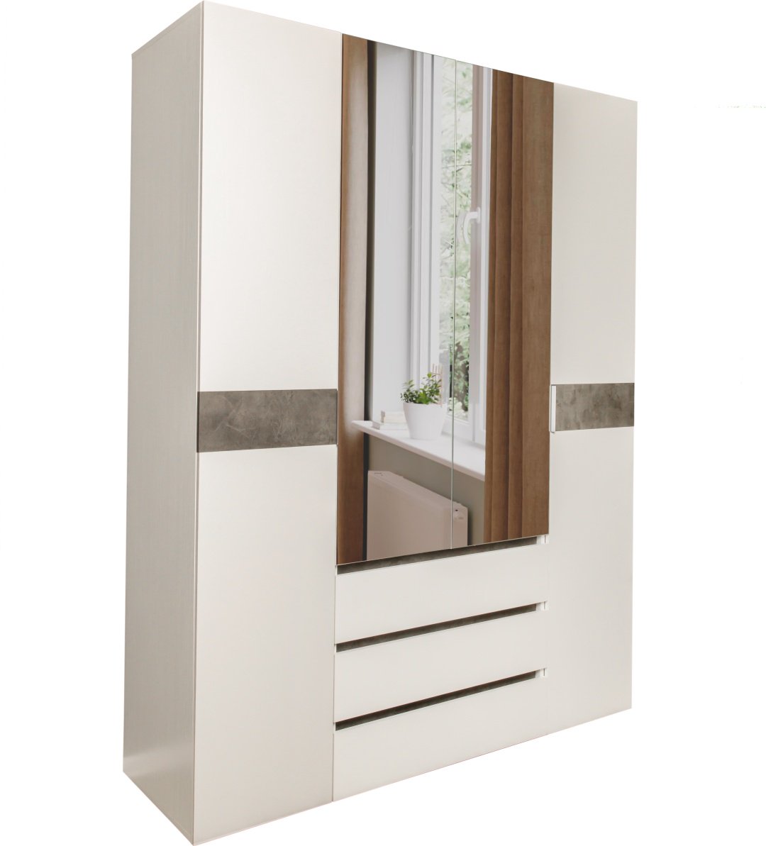 Распашной шкаф Ереке Мебель Lotos HM T, 160x211х51 см, бежевый купить,NaN