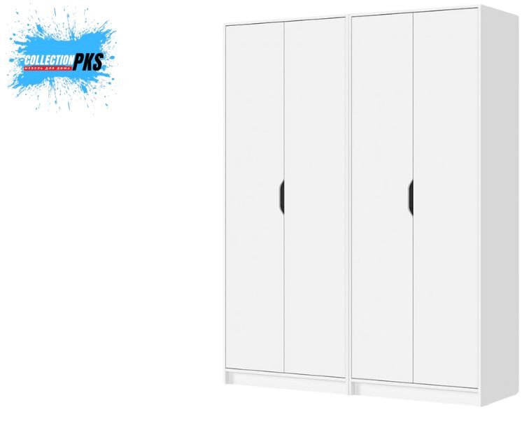 Распашной шкаф DOMA Модульный 4Д2Д R-160, 160x210х50 см, белый купить,NaN