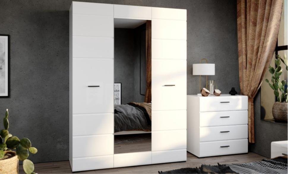 Распашной шкаф DOMA YORKS 3D, 150.1x205х54 см, белый купить,NaN