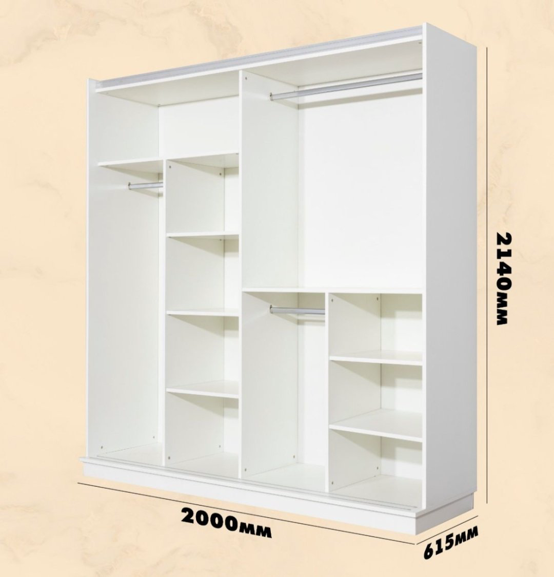 Шкаф-купе DOMA Шкаф-купе Bilatti De Reva 8945162, 200x214х61.5 см, белый, черный купить,NaN
