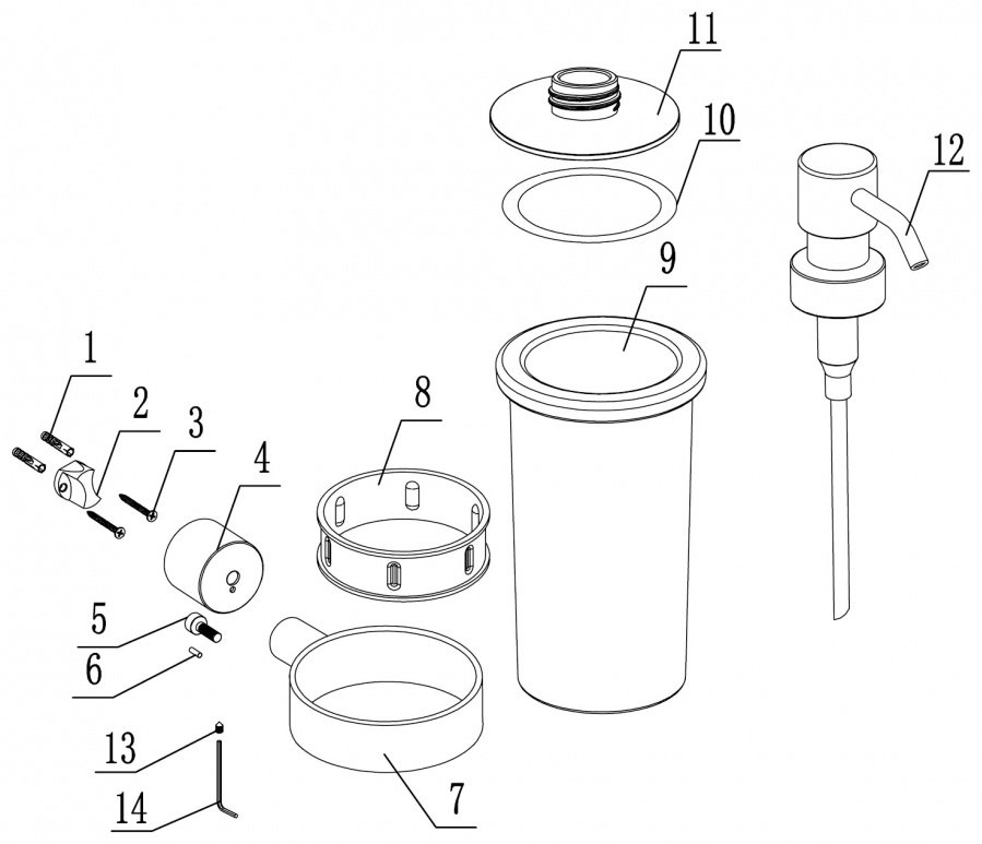 Диспенсер для жидкого мыла Abber Osten 316 AA185A9BGG