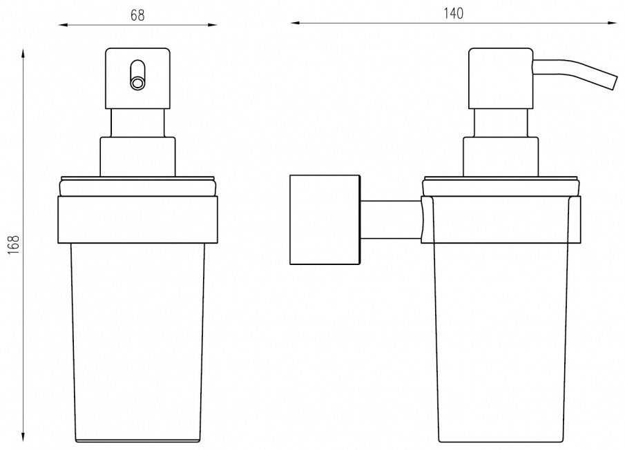 Диспенсер для жидкого мыла Abber Osten 316 AA185A9BGG