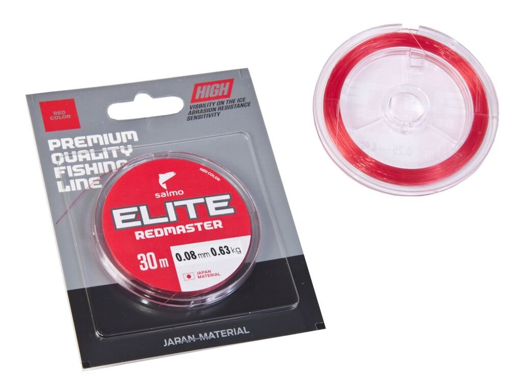 Рыболовная леска Salmo Elite Redmaster 0,17 мм 30 м красная