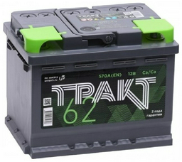 Аккумулятор ТРАКТ 00044437 062 VL Тракт е 62 Ач обратная