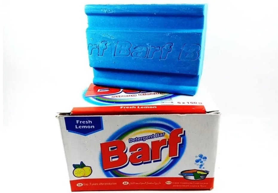 Кусковое мыло хозяйственное Barf Мыло синее 1шт 150гр 60 шт купить,NaN
