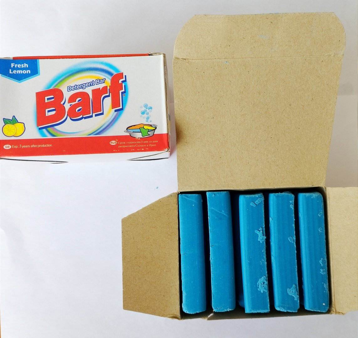 Кусковое мыло хозяйственное Barf Мыло синее 1шт 150гр 60 шт купить,NaN