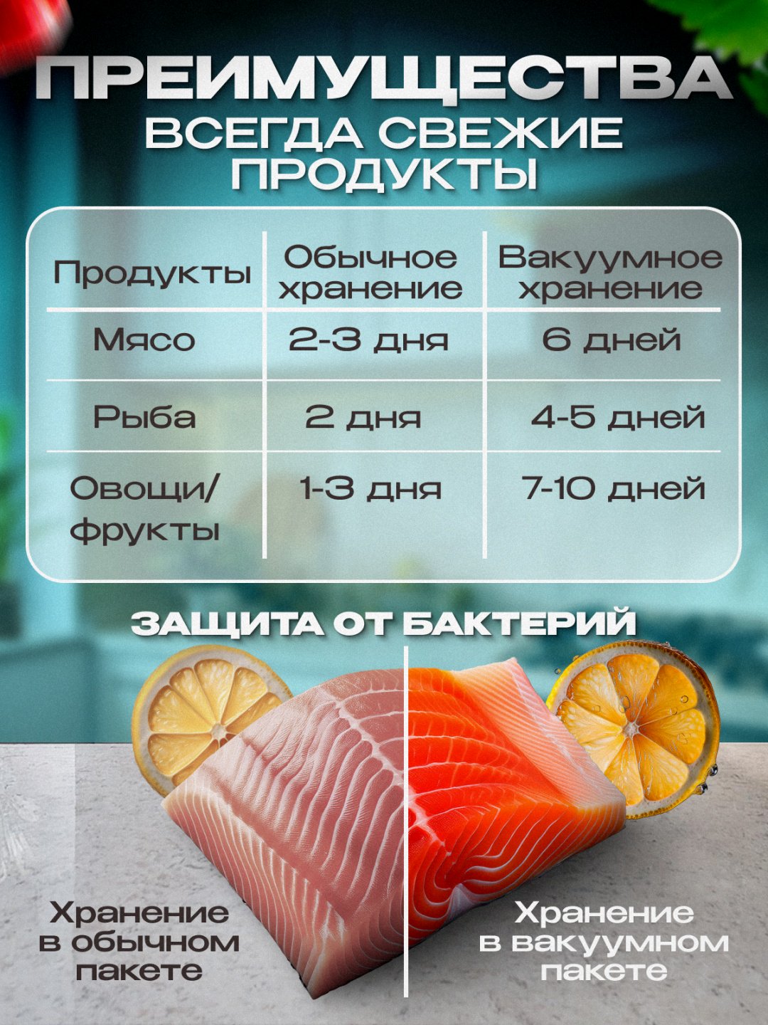 Пакет для вакуумного упаковщика рифленый вакуумный 28x500 см