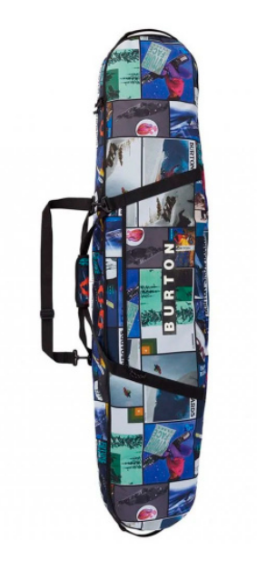 Чехол для сноуборда Burton Board Sack 166 catalog collage prt черно-голубой с принтом купить,NaN