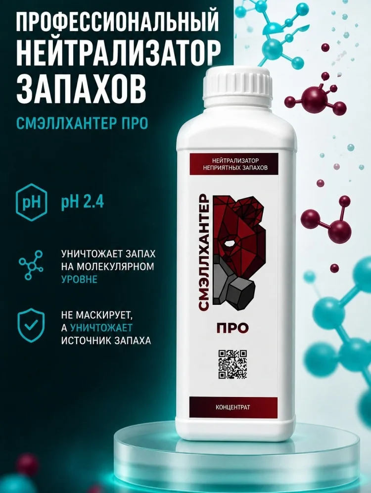 Нейтрализатор запаха Смэллхантер Про 1л купить,14500