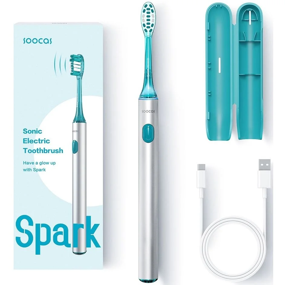 Электрическая зубная щетка Xiaomi Soocas Spark MT1 зелено-серебристая