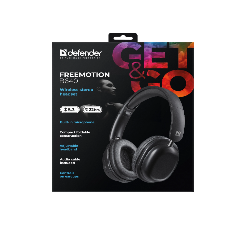 Наушники Defender FreeMotion B640 черный купить,7460