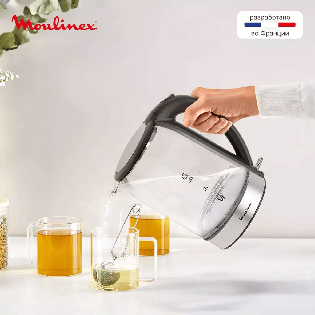 Электрочайник Moulinex BY 3S0DF0 Silver Black
