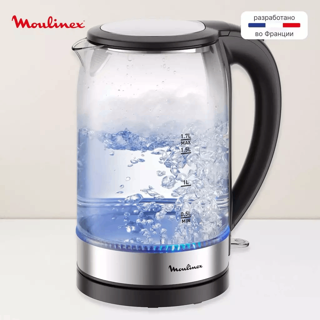 Электрочайник Moulinex BY 3S0DF0 Silver Black