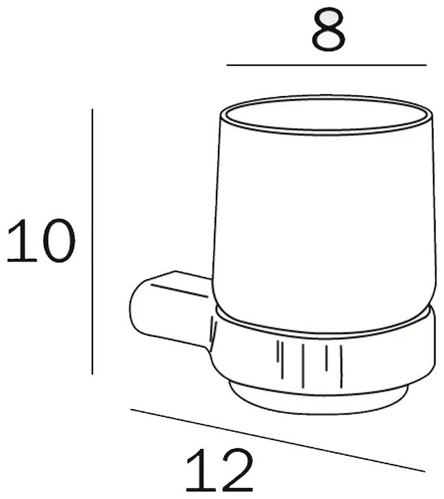 KABINKA.KZ стакан R00100007 1 шт, металл, стекло купить,30600