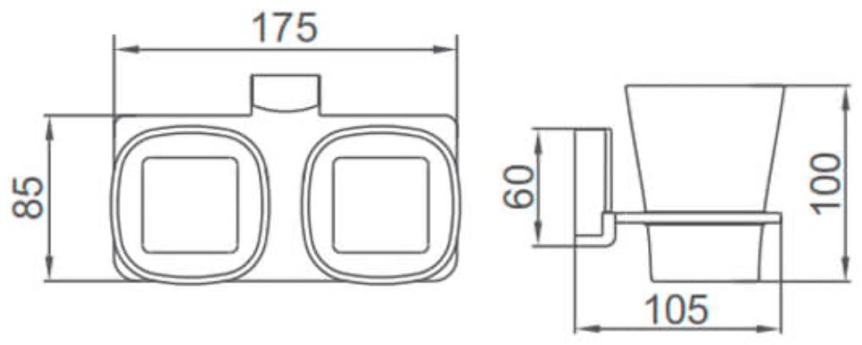 KABINKA.KZ стакан A12504AT 2 шт, стекло, латунь купить,NaN