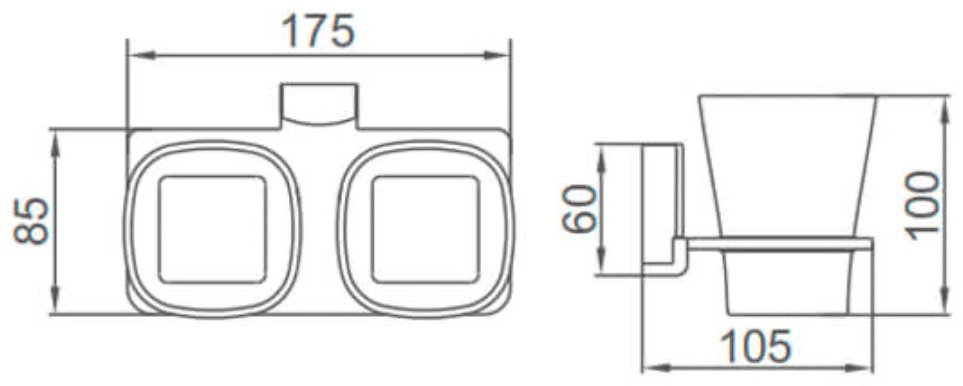 KABINKA.KZ стакан A12504AT 2 шт, стекло, латунь купить,NaN
