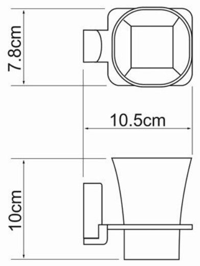 Wasser KRAFT стакан K-5028 1 шт, металл, стекло купить,NaN