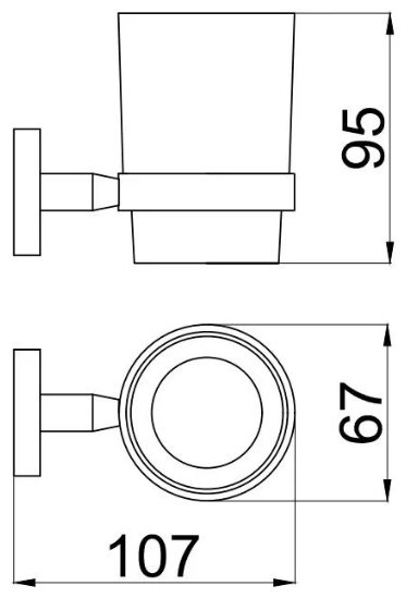 KABINKA.KZ стакан 6.31002-BN 1 шт, керамика, латунь купить,35100