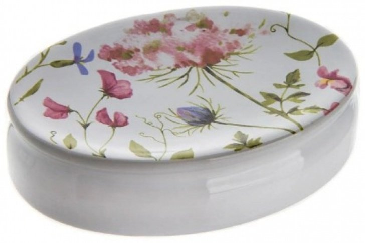 АКВАЛИНИЯ мыльница Flowers CE2074AA-SD 1 шт, керамика