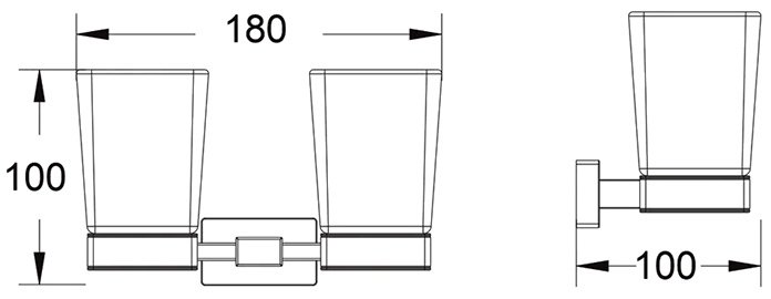 KABINKA.KZ стакан KABINKA.KZ 1 шт, стекло, латунь