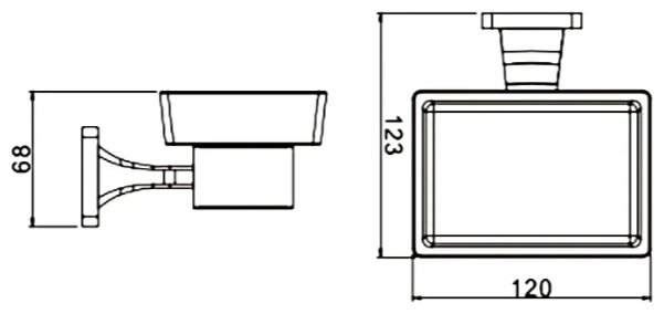 KABINKA.KZ мыльница KABINKA.KZ 1 шт, стекло, латунь