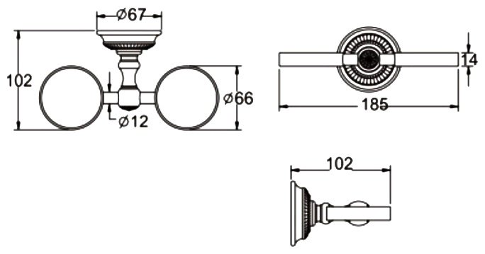 KABINKA.KZ стакан KABINKA 1 шт, стекло, латунь