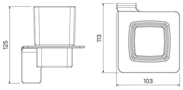 IDDIS стакан Slide SLIBSG1i45 1 шт, металл, стекло
