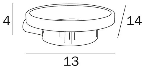 KABINKA.KZ мыльница A2010NCR + R46110 1 шт, металл, стекло