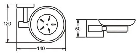 KABINKA.KZ мыльница kabinka 1 шт, стекло, латунь