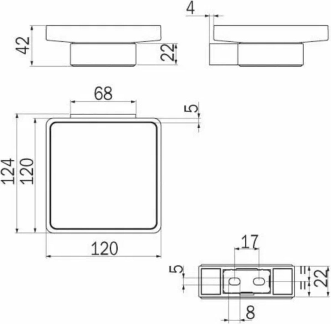 KABINKA.KZ мыльница INDISSIMA A88110CR21 1 шт, стекло, латунь