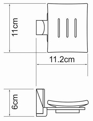 WasserKRAFT мыльница Leine K-5029 1 шт, металл, стекло купить,NaN