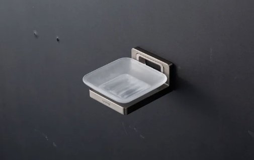 Мыльница G30802-9 1 шт, стекло, нержавеющая сталь купить,NaN