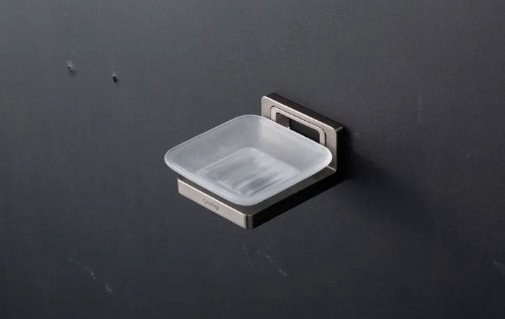 Мыльница G30802-9 1 шт, стекло, нержавеющая сталь купить,NaN