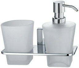 WasserKRAFT стакан Leine К-5089 1 шт, металл, стекло
