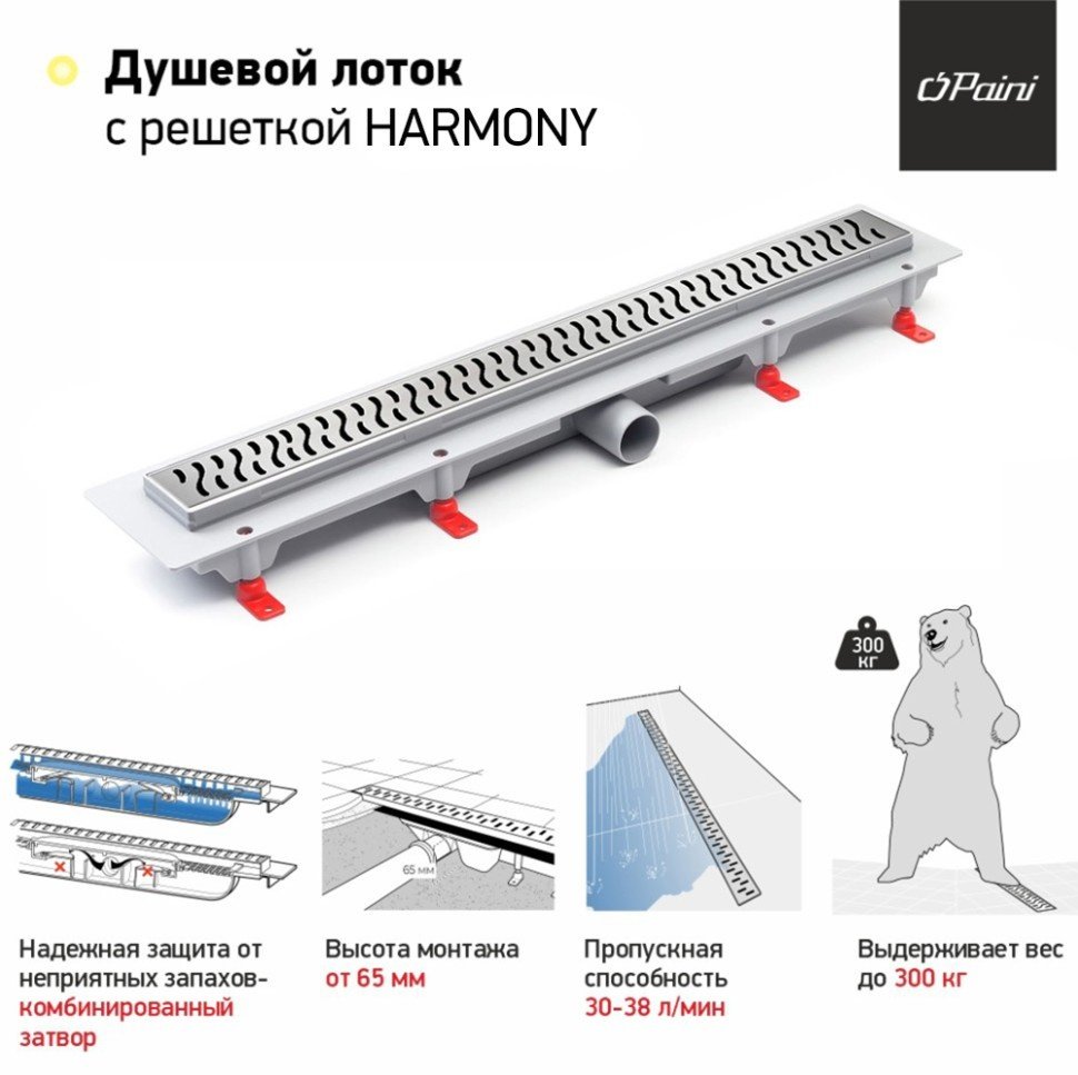 Armony трап CH450HN (6.5х45 см)