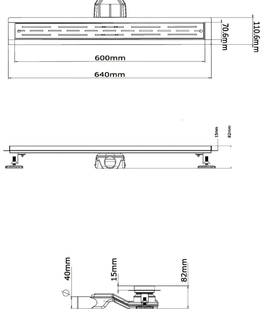 ESBANO трап Combi Rain 60 (11х64 см)