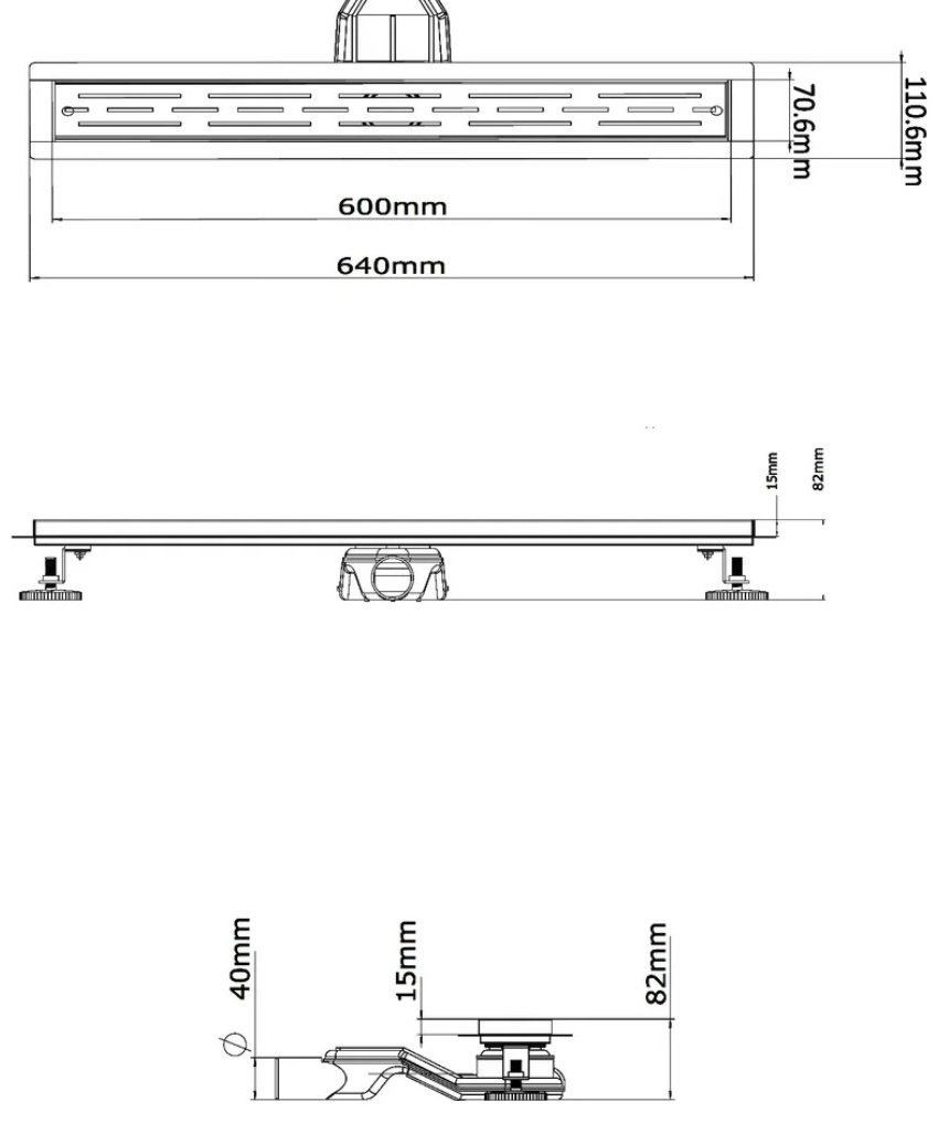 ESBANO трап Combi Rain 60 (11х64 см) купить,125400